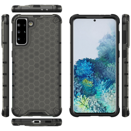 Honeycomb etui pancerny pokrowiec z żelową ramką Samsung Galaxy S22+ (S22 Plus) czarny