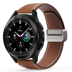 DUX DUCIS YA - pasek z naturalnej skóry do Samsung Galaxy Watch / Huawei Watch / Honor Watch (22mm band) brązowy