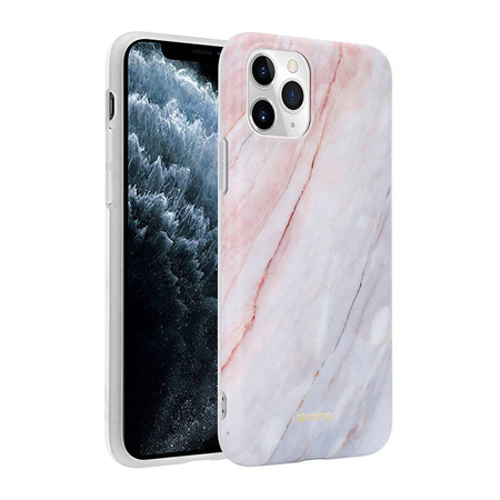 Crong Marble Case – Etui iPhone 11 Pro (różowy)