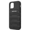 AMG AMHCP12SGSEBK iPhone 12 mini 5,4" czarny/black hardcase Leather Debossed Lines