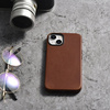 iCarer Case Leather genuine leather case for iPhone 14 Plus braun (WMI14220703-RB) (MagSafe compatible)