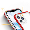 Klare 3in1 Hülle für iPhone 11 Pro Max Frame Cover Gel Rot