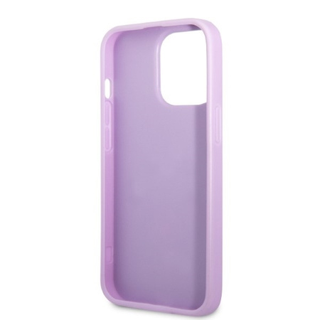 Original Case IPHONE 13 PRO MAX Guess Hardcase Saffiano 4G Small Metal Logo purple