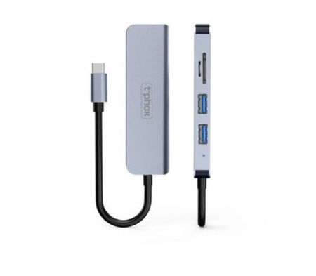 HUB T-PHOX TPH2041 5IN1 USB-C/HDMI USB3.0x1+USB2.0x1+HDMI 4K