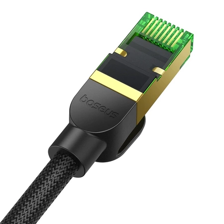 Baseus schnelles Netzwerkkabel RJ-45 Cat.8 40 Gbit/s 10 m geflochten – schwarz