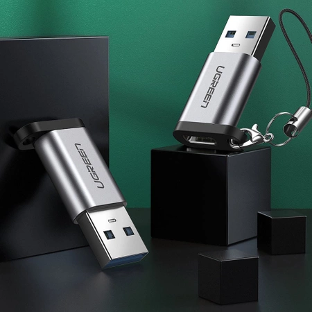 Adapter USB C (żeński) - USB (męski) Ugreen US276 USB 5Gb/s - szary