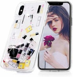 Etui XIAOMI MI NOTE 10 Liquid Make Up Brokat różowe