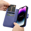 iCarer Wallet Case 2in1 iPhone 14 Pro Max Flip Leather Cover Anti-RFID Hellviolett (WMI14220728-LP)