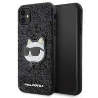 Karl Lagerfeld KLHCN61G2CPK iPhone 11 / Xr 6.1&quot; black/black hardcase Glitter Choupette Patch