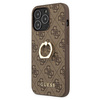 Guess GUHCP13L4GMRBR iPhone 13 Pro 6,1" brązowy/brown hardcase 4G with ring stand