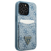 Etui IPHONE 13 PRO Guess Hardcase 4G Triangle Logo Cardslot (GUHCP13LP4TPB) niebieskie