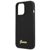 Guess GUHMP13LLSLMGBK iPhone 13 Pro / 13 6,1" black/czarny hardcase Silicone Script Gold Logo