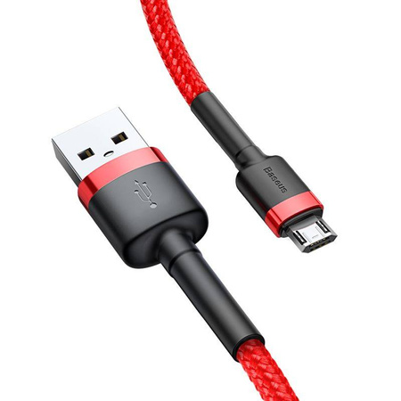 Baseus Cafule Cable - Dwustronny kabel połączeniowy micro USB na USB QC 3.0, 2.4 A, 1 m (czerwony)