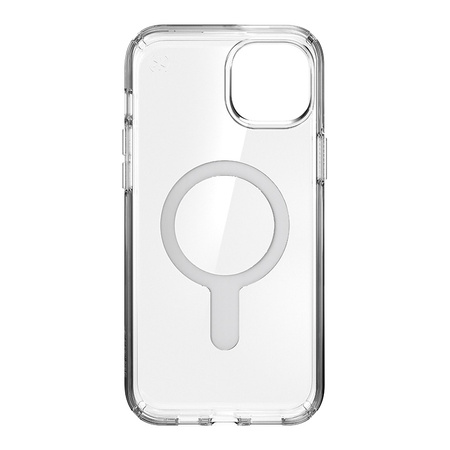 Speck Presidio Perfect-Clear ClickLock & Magsafe - Etui iPhone 15 Plus / iPhone 14 Plus (Clear / Chrome Finish / Serene Silver)