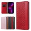 Magnet Strap Case for iPhone 14 Flip Wallet Mini Lanyard Stand red