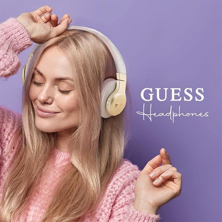 Guess Bluetooth on-ear headphones GUBH604GEMP pink/pink 4G Script