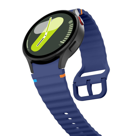 Pasek Tech-Protect Silicone Sport na Samsung Galaxy Watch 4 / 5 / 5 Pro / 6 / 7 / FE - niebieski