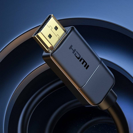 Baseus kabel przewód HDMI 2.0 4K 30 Hz 3D HDR 18 Gbps 8 m czarny (CAKGQ-E01)