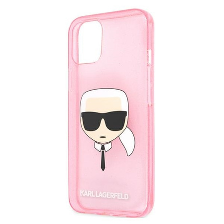 Karl Lagerfeld KLHCP13SKHTUGLP iPhone 13 mini 5,4" różowy/pink hardcase Glitter Karl`s Head