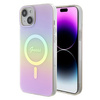 Oryginalne Etui APPLE IPHONE 15 Guess Hardcase IML Iridescent MagSafe (GUHMP15SHITSP) różowe