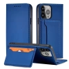 Magnet Card Case Hülle für iPhone 14 Pro Max Flip Cover Wallet Stand blau