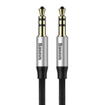 Baseus kabel audio Yiven M30 jack 3,5 mm - jack 3,5 mm 1,5 m srebrno-czarny