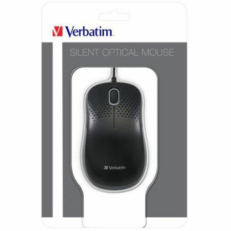 Verbatim Mysz optyczna Silent USB-A 1000 dpi czarny/black 49024