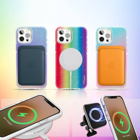 Kingxbar Ombre magnetyczne etui pokrowiec iPhone 12 Pro Max wielokolorowy