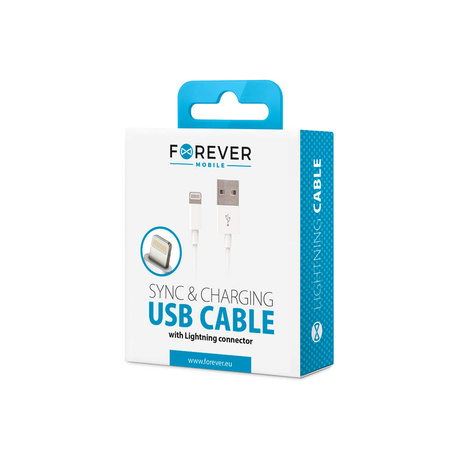 Forever kabel USB - Lightning 1,0 m 1A biały