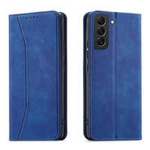 Magnet Fancy Case for Samsung Galaxy S23 flip cover wallet stand blue