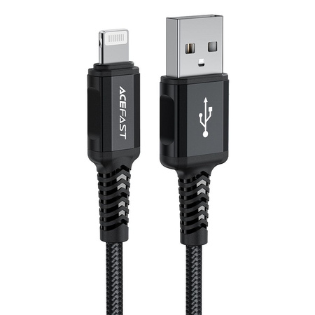 Acefast Kabel MFI USB - Lightning 1,8m, 2,4A schwarz (C4-02 A Black)