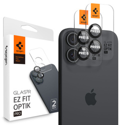 OSŁONA APARATU SPIGEN OPTIK PRO GLAS.TR ”EZ FIT” CAMERA PROTECTOR 2-PACK IPHONE 16 / 16 PLUS BLACK