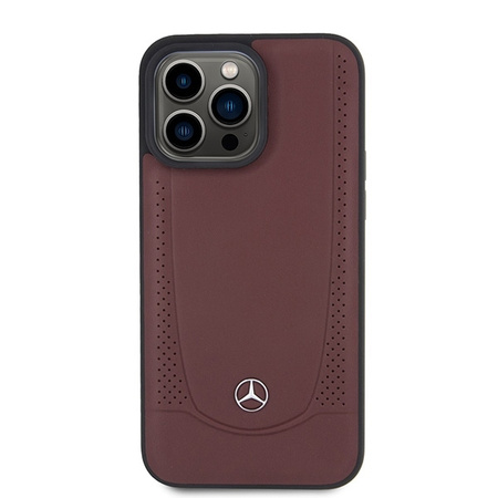 Mercedes MEHCP15LARMRE iPhone 15 Pro 6,1&quot; rot/rotes Hardcase Leder Urban Bengale