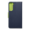 Kabura Fancy Book do SAMSUNG S22 PLUS granatowy / limonka