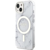 Guess GUHMP14SPCUMAH iPhone 14 6,1&quot; weiß/weiße Hardcase Marble MagSafe