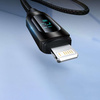 USB-A-Kabel – Lightning Wozinsky WUALC1 mit LED-Anzeige 2,4 A 1 m – Schwarz