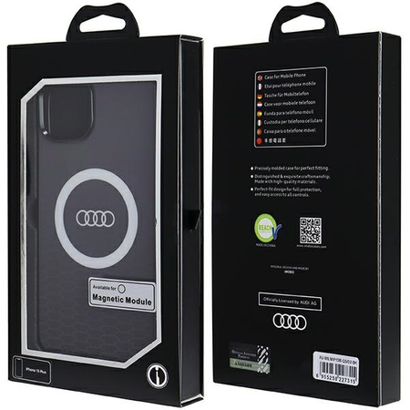 Audi IML Big Logo MagSafe Case iPhone 15 Plus / 14 Plus 6.7" czarny/black hardcase AU-IMLMIP15M-Q5/D2-BK