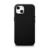 iCarer Litchi Premium Leather Case iPhone 14 Magnetic Leather Case with MagSafe Black (WMI14220709-BK)