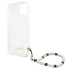 Guess nakładka do iPhone 13 Mini 5,4&quot; GUHCP13SKPSWH przeźroczysta hard case White Pearl