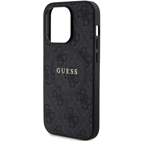 Oryginalne Etui GUESS Hardcase GUHMP14LG4GFRK do iPhone 14 Pro (Kompatybilny z Magsafe / 4G Ring classic logo / czarny)