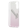 Guess GUHCS21MPCUGLSPI S21+ G996 różowy/pink hardcase Glitter Gradient Script