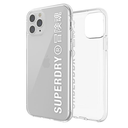 SuperDry Snap iPhone 11 Pro Max Clear Ca se white / white 41580