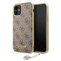 Guess GUHCN61GF4GBR iPhone 11 brown /brązowy hard case 4G Charms Collection