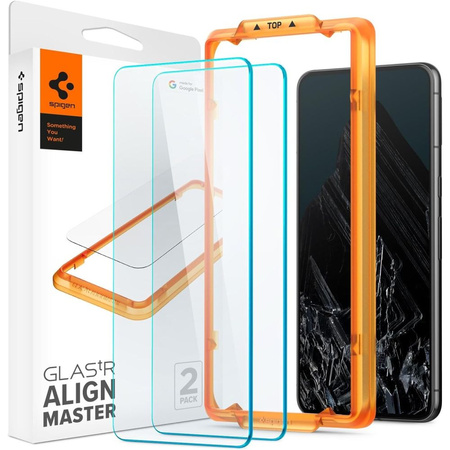 Spigen ALM Glas.tR gehärtetes Glas für Google Pixel 8 Pro - 2 Stk.