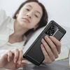 Carbon Case etui Xiaomi Poco X5 5G / Redmi Note 12 5G elastyczny silikonowy karbonowy pokrowiec czarne