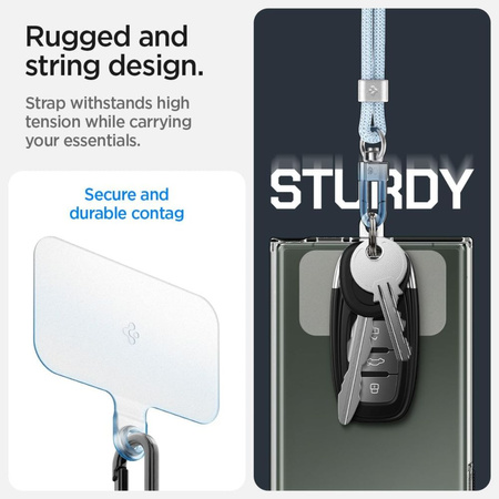 SPIGEN UNIVERSAL STRAP SET CROSSBODY & WRIST MUTE BLUE