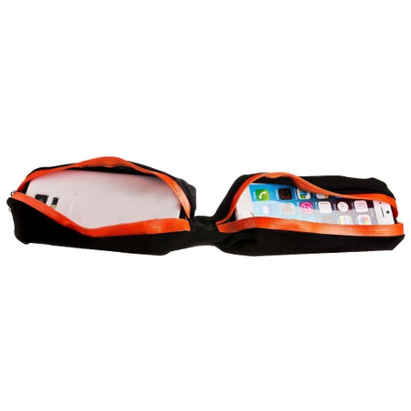 Running belt double waist bag for the phone black