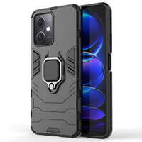 Ring Armor Case für Xiaomi Redmi Note 12 5G / Poco X5 5G Armor Cover Magnethalter Ring Schwarz