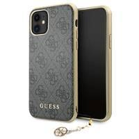 Guess GUHCN61GF4GGR iPhone 11 grey /szary hard case 4G Charms Collection