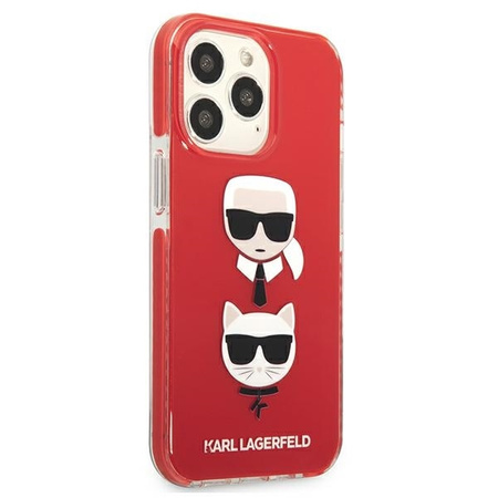 Karl Lagerfeld KLHCP13LTPE2TR iPhone 13 Pro / 13 6,1" hardcase czerwony/red Karl&Choupette Head